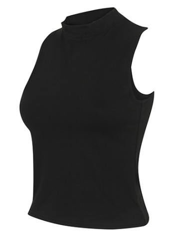 S-SK170-Womens High Neck Crop Vest